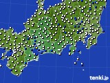 東海地方のアメダス実況(風向・風速)(2024年02月12日)