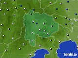 2024年02月12日の山梨県のアメダス(風向・風速)