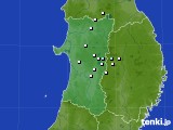 秋田県のアメダス実況(降水量)(2024年02月13日)