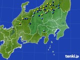 関東・甲信地方のアメダス実況(積雪深)(2024年02月13日)