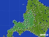 道央のアメダス実況(風向・風速)(2024年02月13日)