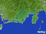 2024年02月13日の静岡県のアメダス(風向・風速)
