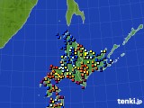 北海道地方のアメダス実況(日照時間)(2024年02月14日)