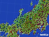 北陸地方のアメダス実況(日照時間)(2024年02月14日)