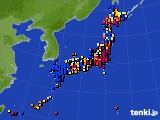 2024年02月14日のアメダス(日照時間)