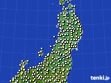 東北地方のアメダス実況(気温)(2024年02月14日)