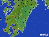 宮崎県のアメダス実況(日照時間)(2024年02月15日)