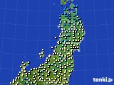 東北地方のアメダス実況(気温)(2024年02月15日)