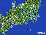 関東・甲信地方のアメダス実況(風向・風速)(2024年02月15日)