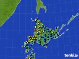 北海道地方のアメダス実況(積雪深)(2024年02月16日)