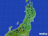 東北地方のアメダス実況(積雪深)(2024年02月16日)