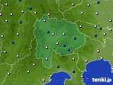 2024年02月16日の山梨県のアメダス(風向・風速)