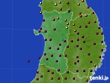 秋田県のアメダス実況(日照時間)(2024年02月17日)