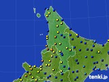 道北のアメダス実況(積雪深)(2024年02月18日)