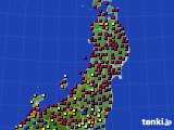 東北地方のアメダス実況(日照時間)(2024年02月18日)