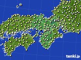 近畿地方のアメダス実況(気温)(2024年02月18日)