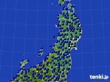 2024年02月19日の東北地方のアメダス(日照時間)