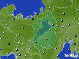 2024年02月19日の滋賀県のアメダス(風向・風速)