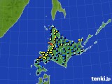 北海道地方のアメダス実況(積雪深)(2024年02月20日)