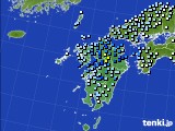 九州地方のアメダス実況(降水量)(2024年02月21日)