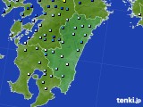 2024年02月21日の宮崎県のアメダス(降水量)