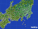 関東・甲信地方のアメダス実況(気温)(2024年02月21日)
