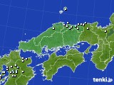 中国地方のアメダス実況(降水量)(2024年02月22日)