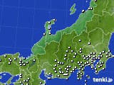 北陸地方のアメダス実況(降水量)(2024年02月23日)