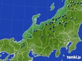 北陸地方のアメダス実況(積雪深)(2024年02月23日)