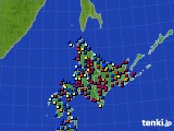 北海道地方のアメダス実況(日照時間)(2024年02月23日)