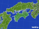 四国地方のアメダス実況(降水量)(2024年02月25日)