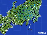 関東・甲信地方のアメダス実況(気温)(2024年02月25日)