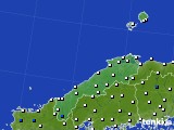 2024年02月25日の島根県のアメダス(風向・風速)