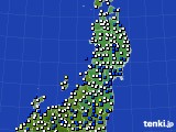 2024年02月26日の東北地方のアメダス(風向・風速)