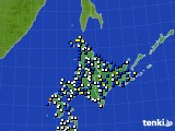 2024年02月27日の北海道地方のアメダス(風向・風速)