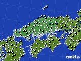 2024年02月28日の中国地方のアメダス(風向・風速)