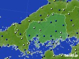 広島県のアメダス実況(風向・風速)(2024年03月01日)