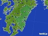 宮崎県のアメダス実況(風向・風速)(2024年03月01日)