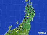 東北地方のアメダス実況(積雪深)(2024年03月03日)