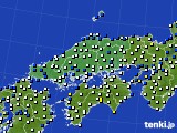2024年03月06日の中国地方のアメダス(風向・風速)