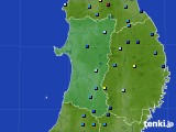 秋田県のアメダス実況(積雪深)(2024年03月08日)