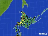 北海道地方のアメダス実況(積雪深)(2024年03月10日)