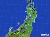 東北地方のアメダス実況(積雪深)(2024年03月10日)