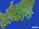 関東・甲信地方のアメダス実況(風向・風速)(2024年03月11日)