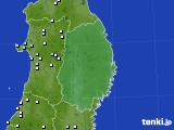 岩手県のアメダス実況(降水量)(2024年03月12日)