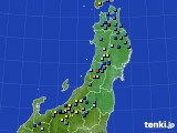 東北地方のアメダス実況(積雪深)(2024年03月12日)