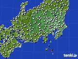 関東・甲信地方のアメダス実況(風向・風速)(2024年03月12日)