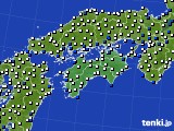 四国地方のアメダス実況(風向・風速)(2024年03月13日)