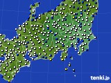 関東・甲信地方のアメダス実況(風向・風速)(2024年03月14日)