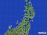 東北地方のアメダス実況(風向・風速)(2024年03月16日)